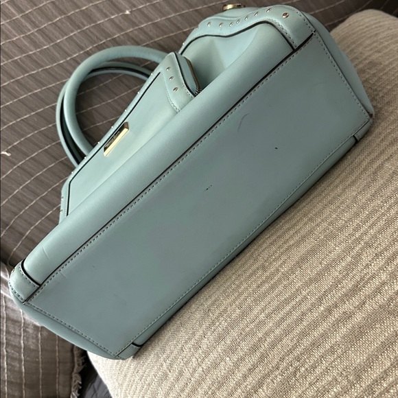 Kate Spade Aqua Blue Studded Leather Satchel with Matching Wallet - Picture 15 of 15